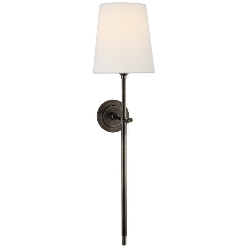 Belarion - Brass Fabric Tapered Shade Wall Sconce