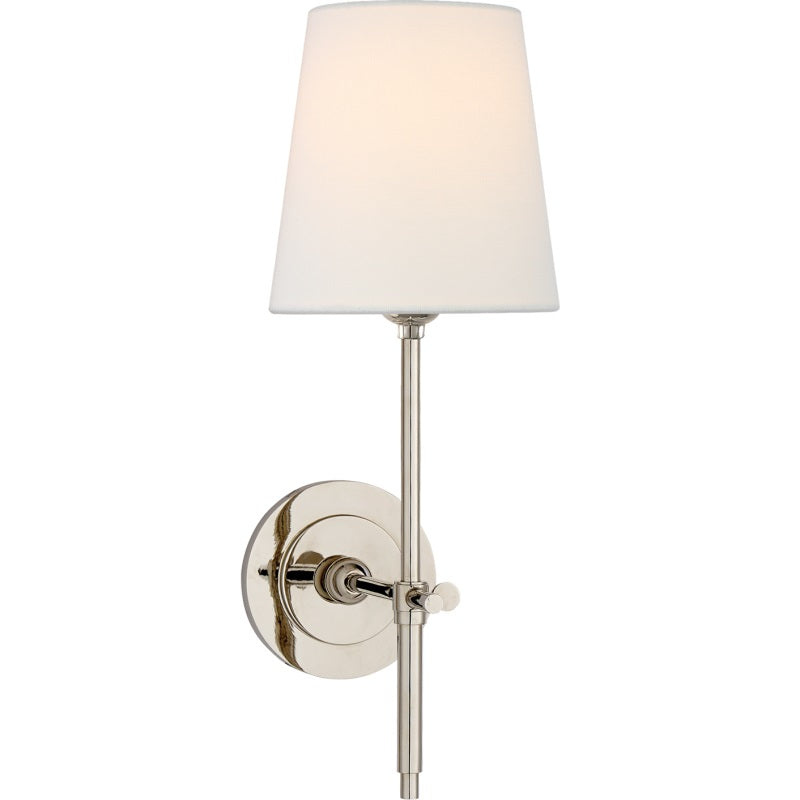 Belarion - Brass Fabric Tapered Shade Wall Sconce