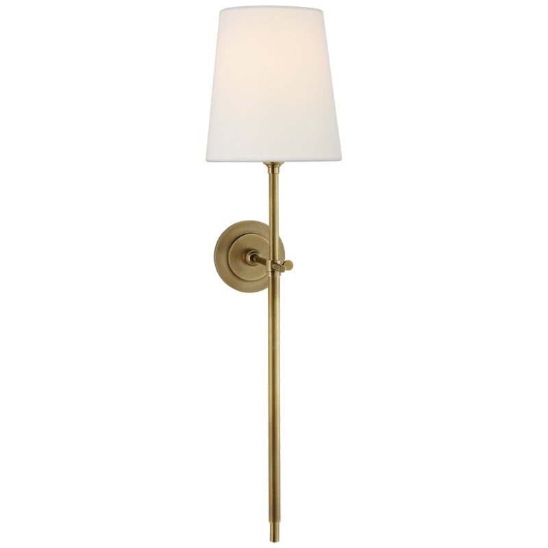 Belarion - Brass Fabric Tapered Shade Wall Sconce