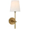 Belarion - Brass Fabric Tapered Shade Wall Sconce