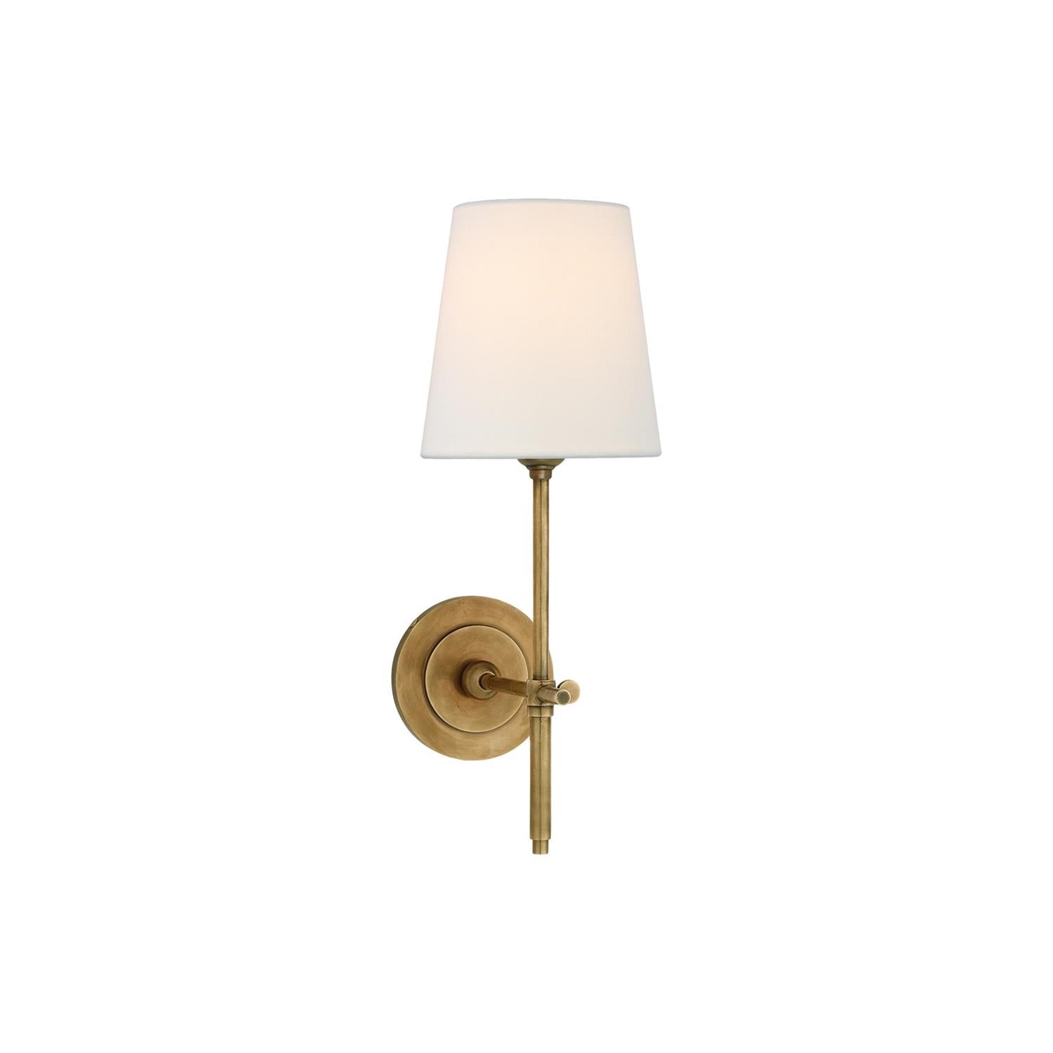 Belarion - Brass Fabric Tapered Shade Wall Sconce
