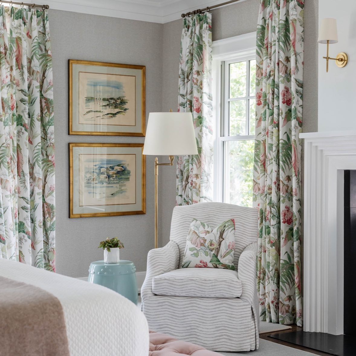 Belarion - Brass Fabric Tapered Shade Wall Sconce