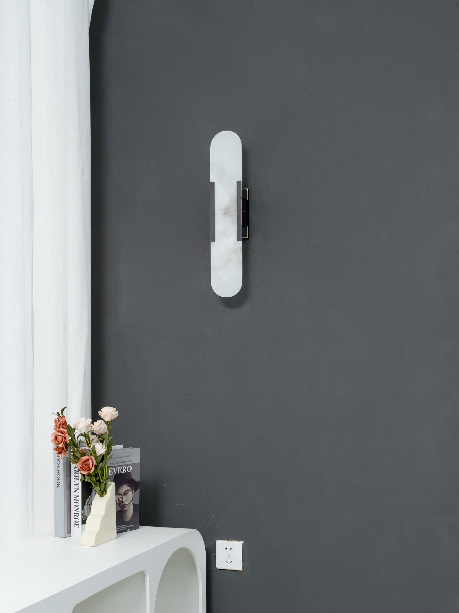 Moran - Oval Marble Wall Sconce Adjustable LED Lamp