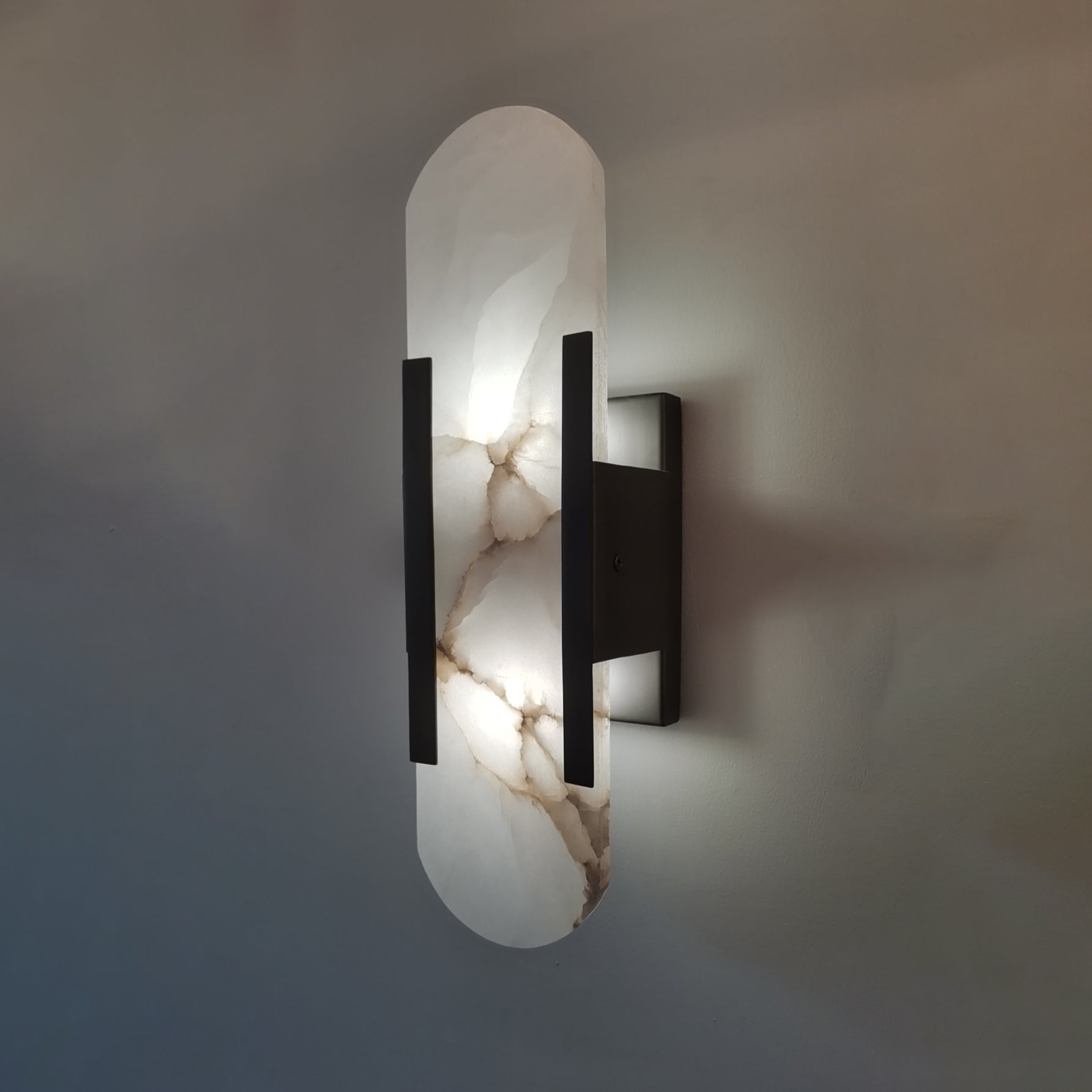 Moran - Oval Marble Wall Sconce Adjustable LED Lamp