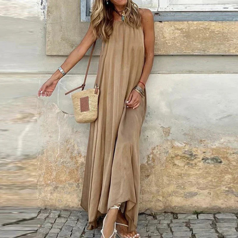 Belinda - elegante mouwloze maxi jurk