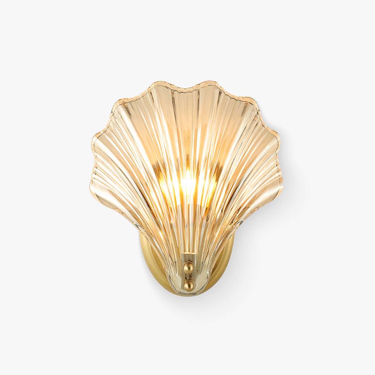 Coman - Brass LED Shell Wall Sconce