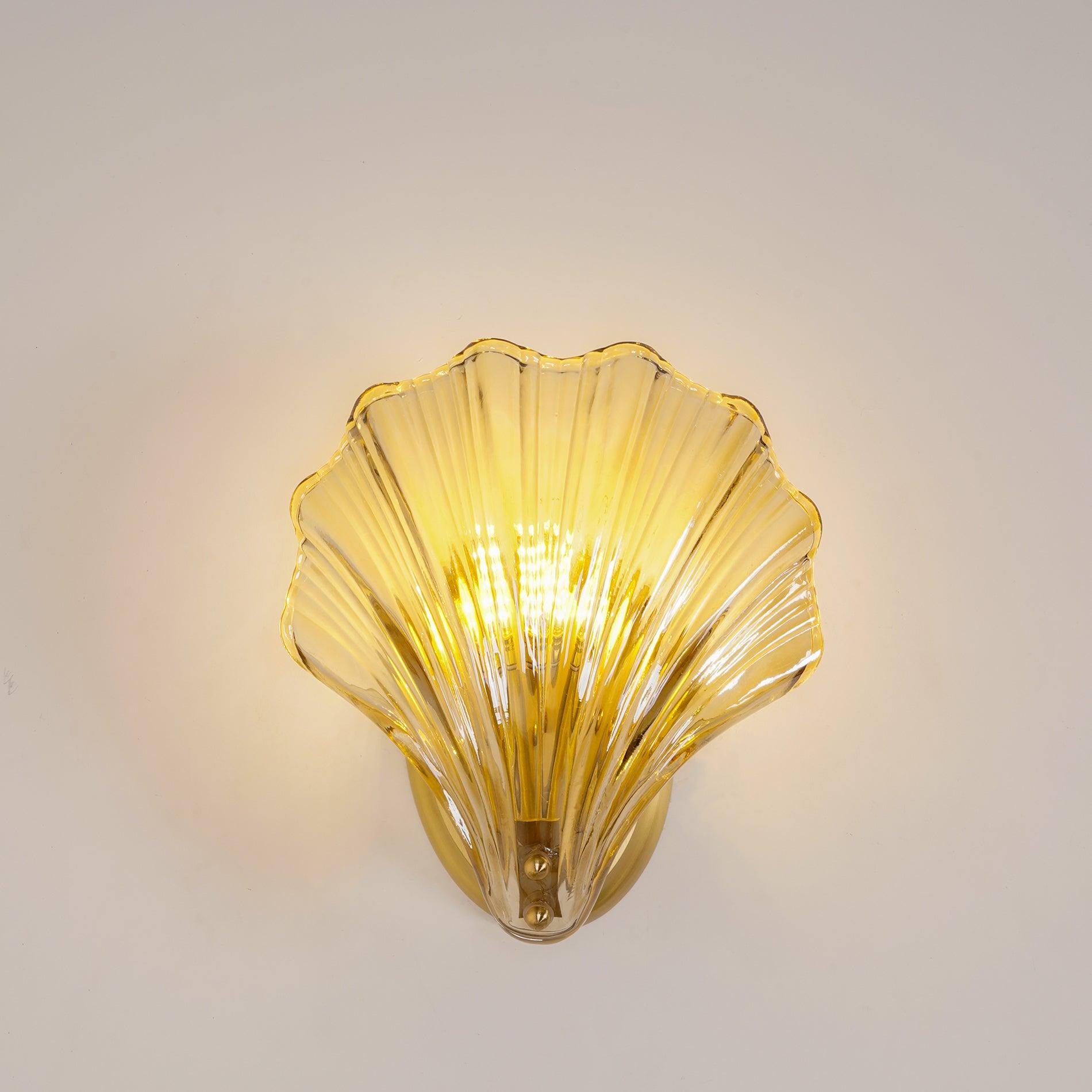 Coman - Brass LED Shell Wall Sconce