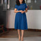 Audrey - Plus Size Zakelijke Jurk met Kraag Omlaag