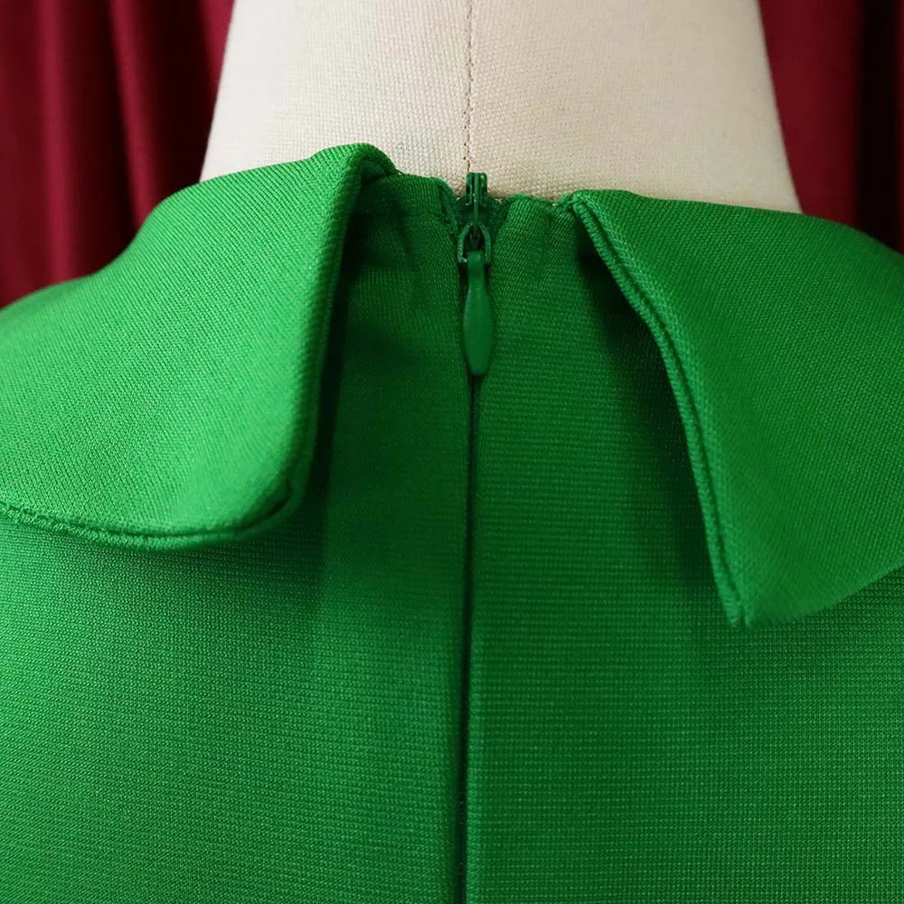 Audrey - Plus Size Zakelijke Jurk met Kraag Omlaag