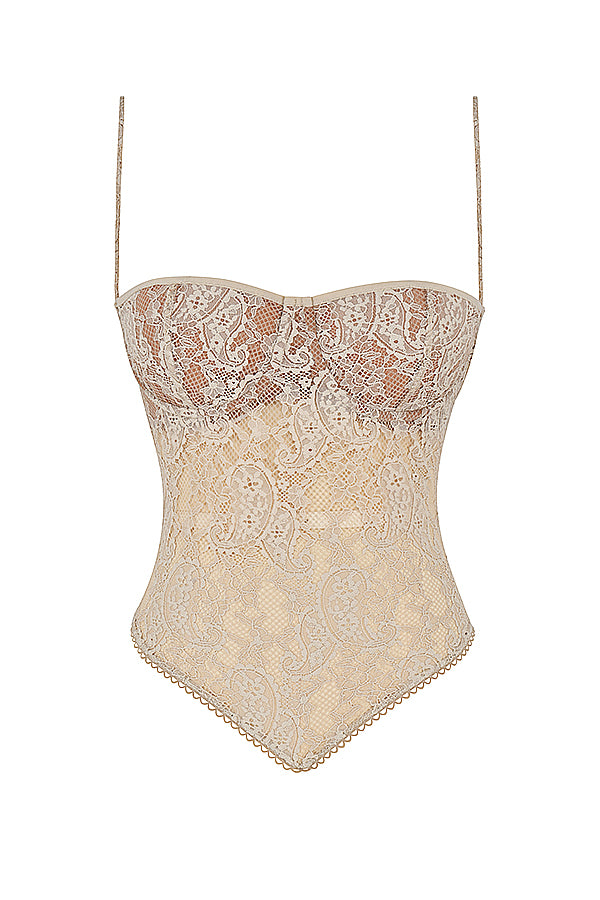Helisette - Elegant Lace Bustier Top