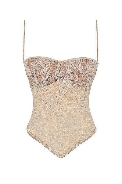 Helisette - Elegant Lace Bustier Top
