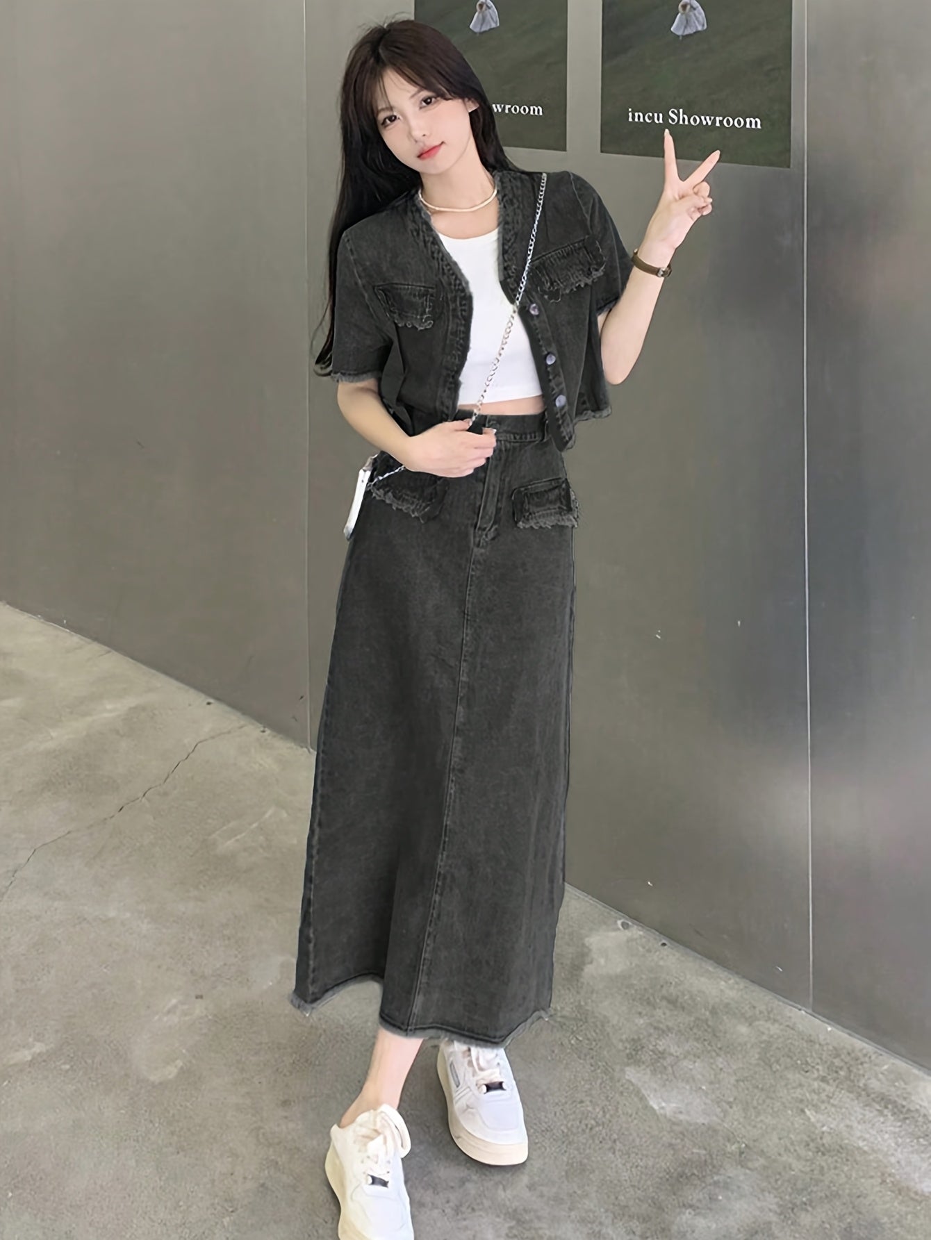 Elena | Trendy Denim Set with Stylish Finish