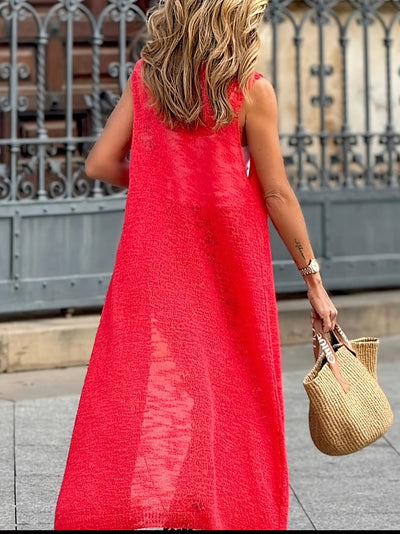 Eline | Stylish Long Sleeveless Knitted Cardigan for Women 