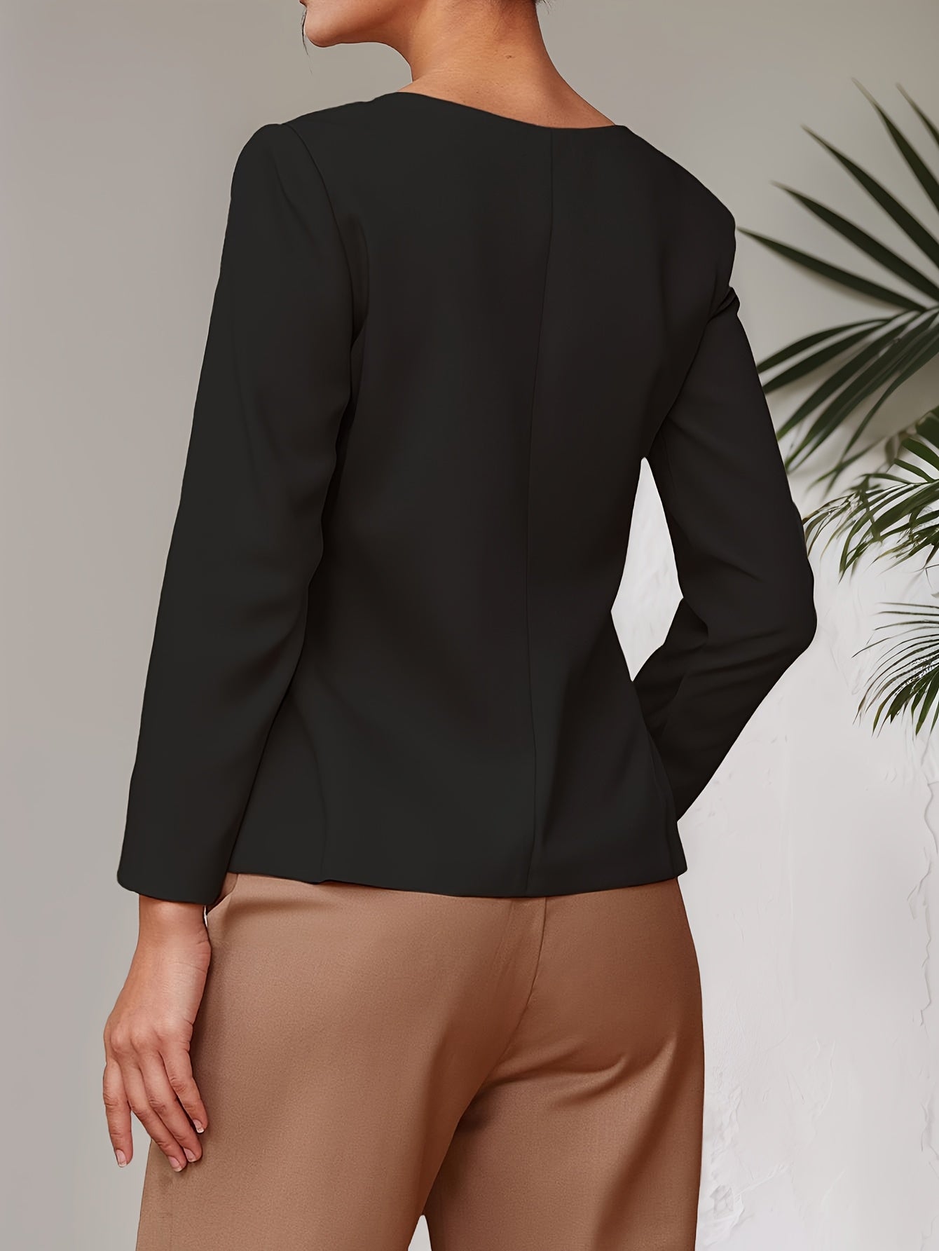 Elodie | Elegant Fitted Blazer with Square Neck