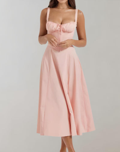 Jessica - casual bloemrijk chic korsetjurk