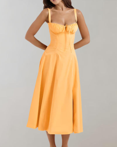 Jessica - casual bloemrijk chic korsetjurk