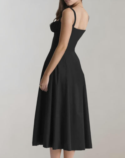 Jessica - casual bloemrijk chic korsetjurk