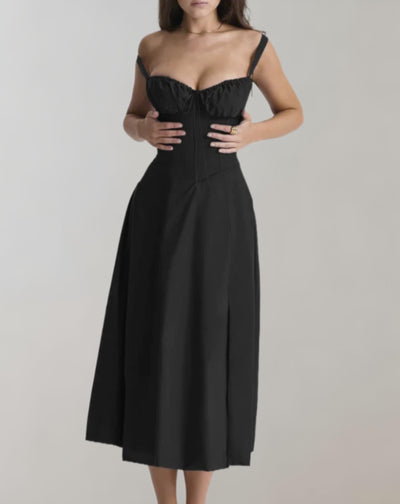Jessica - casual bloemrijk chic korsetjurk