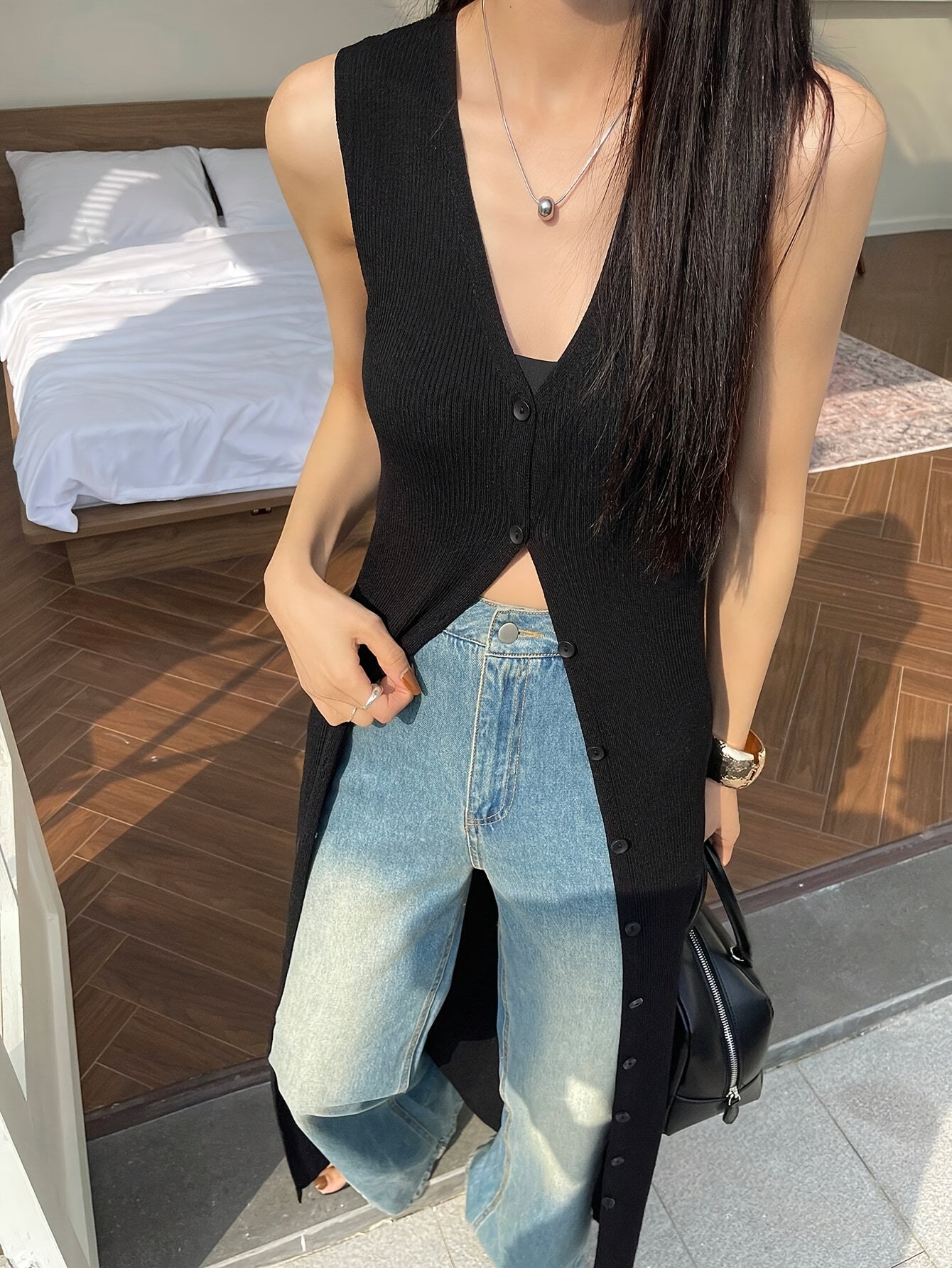 Esmée | Mouwloos V-Hals Vest - Stijlvol en Veelzijdig