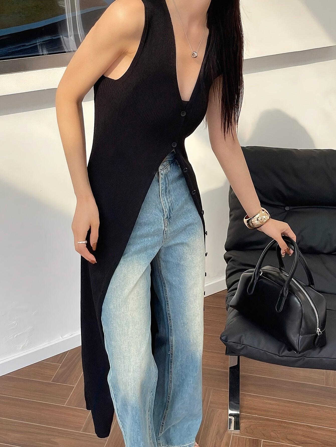 Esmée | Mouwloos V-Hals Vest - Stijlvol en Veelzijdig