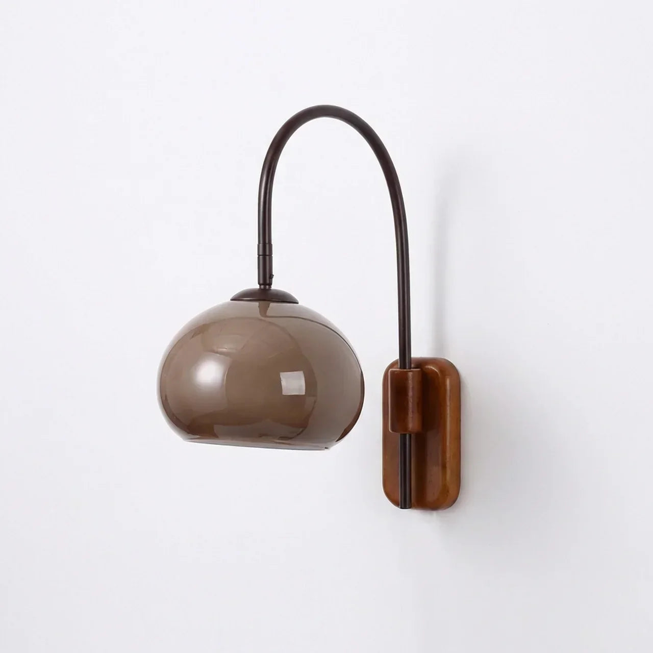Rolen – Solid Wood Glass Globe Wall Sconce 1 Light