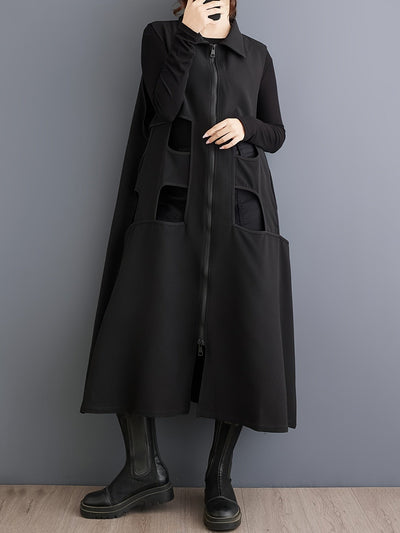 Eva | Stylish Long Sleeveless Cape with Unique Details 