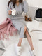 Everley | Elegante Midi Jurk met V-hals en Tailleband