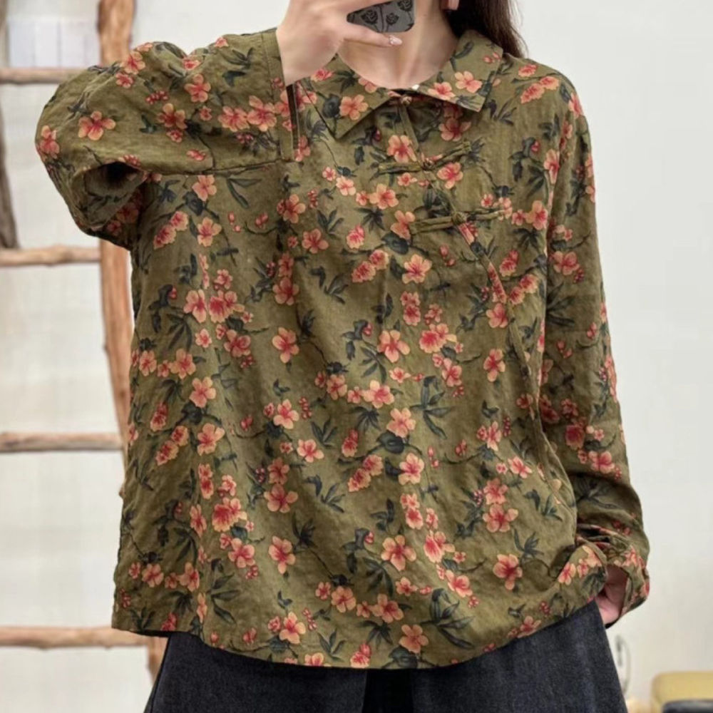 KIANNA - Luxury Floral Shirt for Women