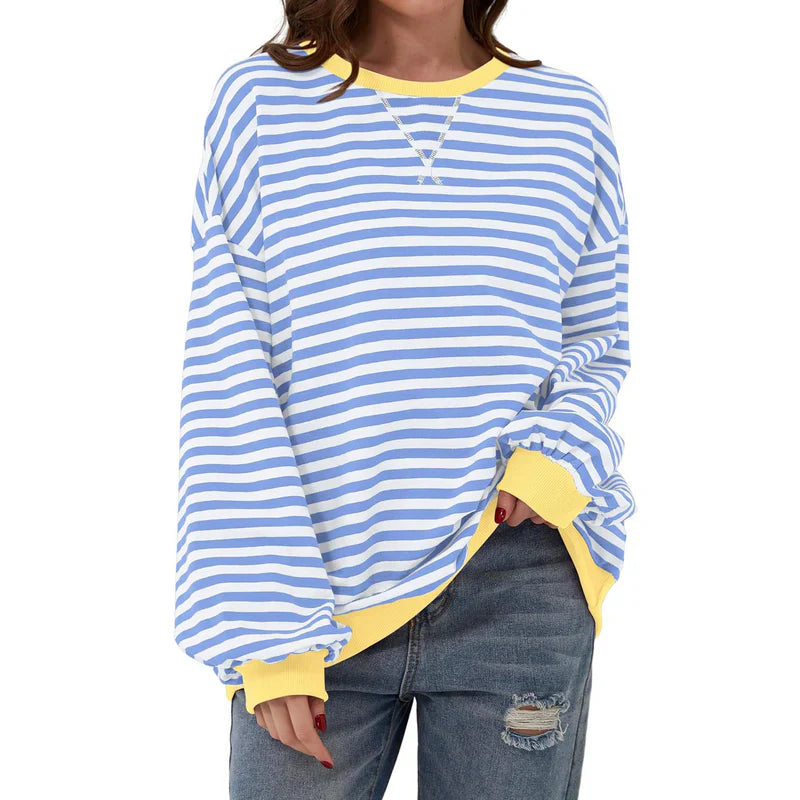 Freya Dames Oversized Trui met Strepen