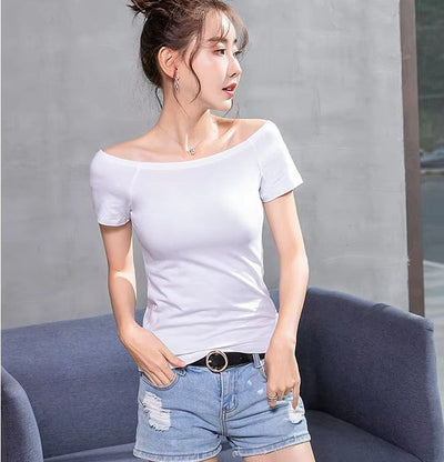 Faye | Stijlvolle Off-Shoulder Top met Elegante Pasvorm