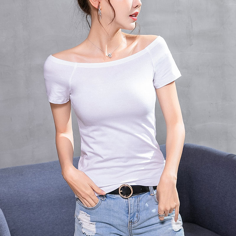 Faye | Stijlvolle Off-Shoulder Top met Elegante Pasvorm