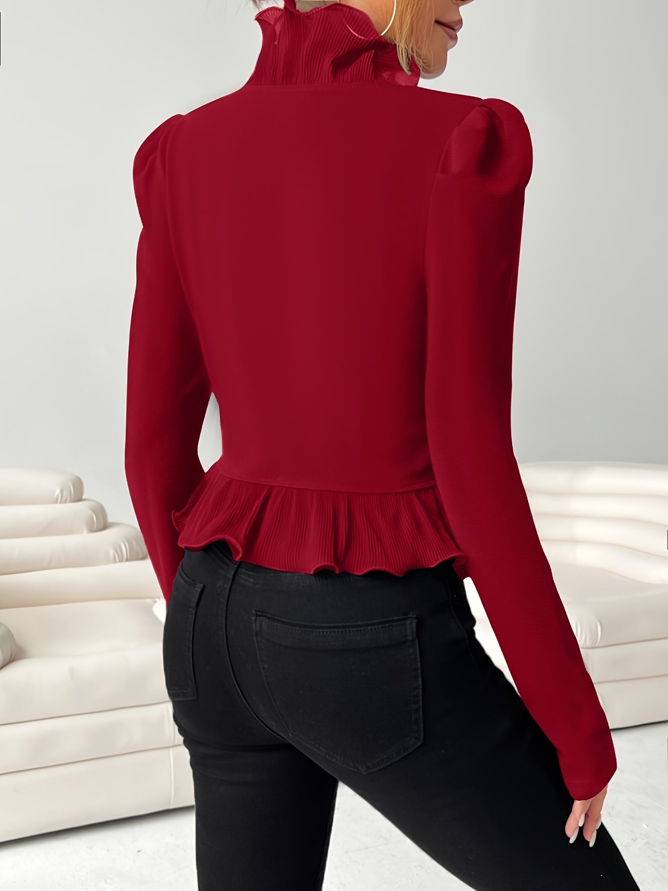 Fiona | Elegante Getailleerde Blazer met Ruche Details