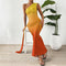 Fiona | Elegante One-Shoulder Maxi Jurk met Open Rug