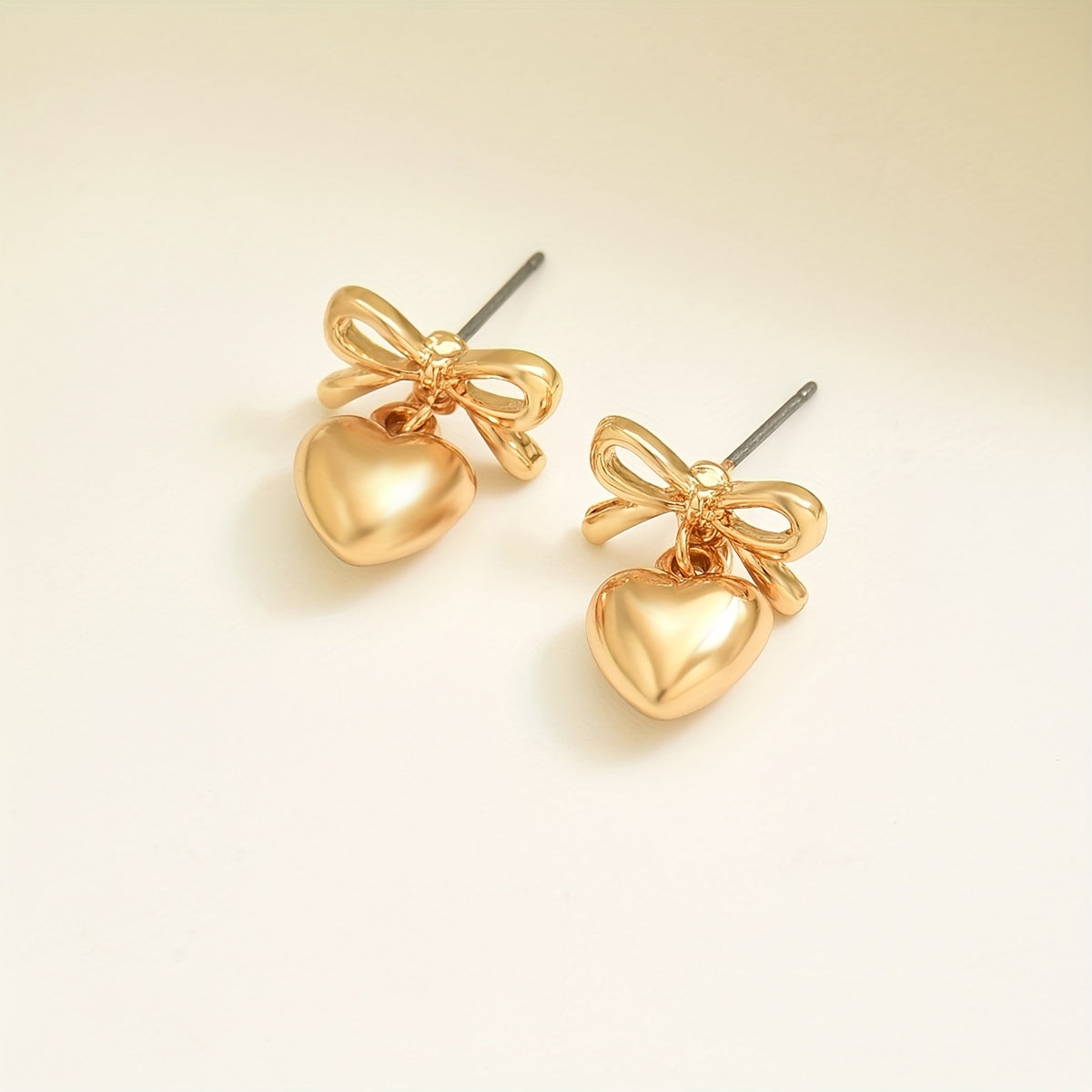 Fleur | Charming Bow &amp; Heart Earrings for a Feminine Touch 