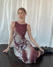 Frida | Elegante Midi Jurk met Kunstzinnige Print