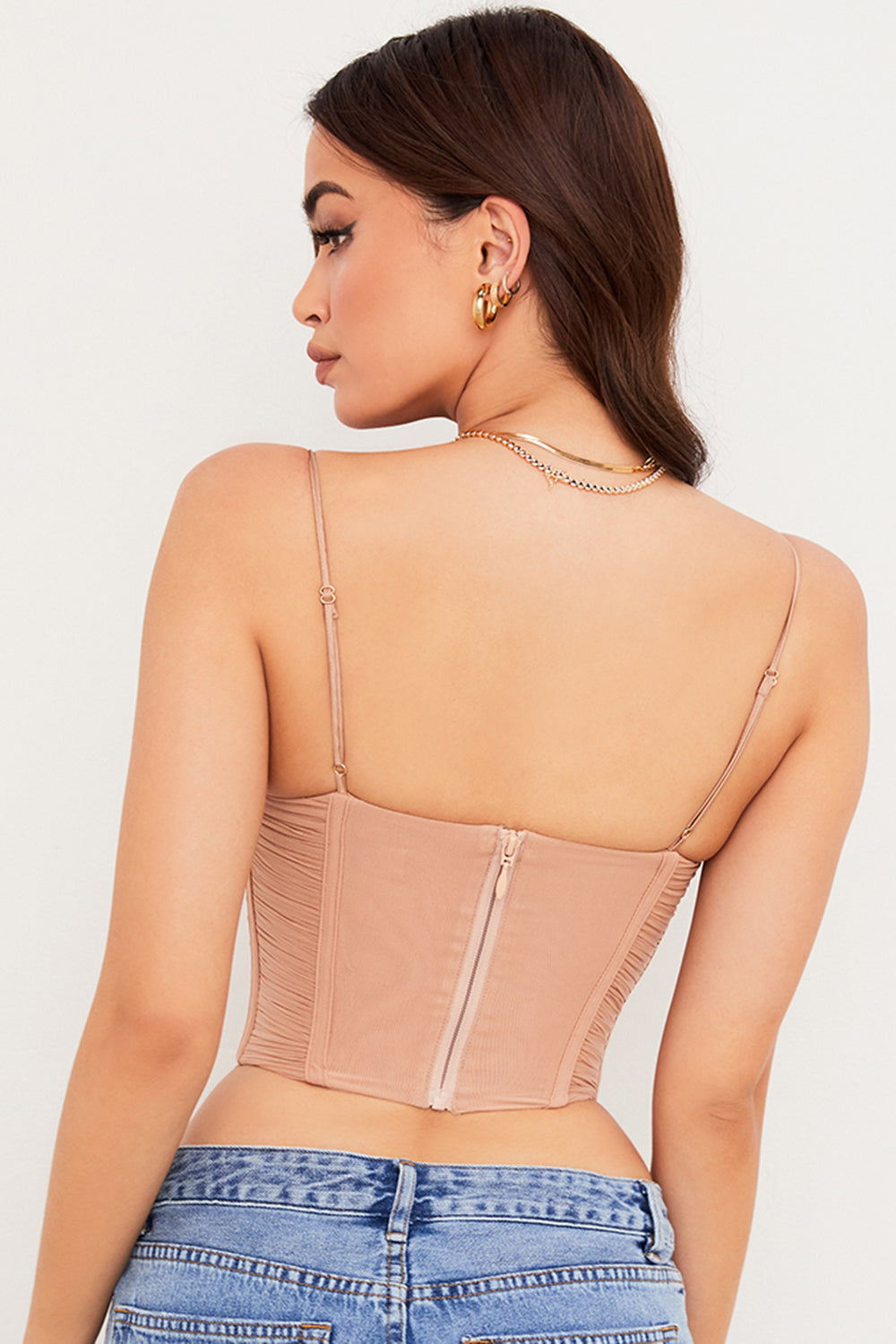 Givienne - Draped Mesh Corset