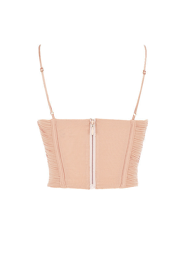 Givienne - Draped Mesh Corset