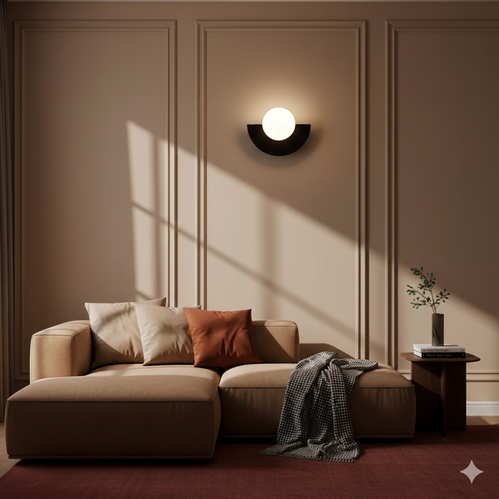 Doniar – Modern Minimalist Glass Globe LED Wall Sconce 1 Light