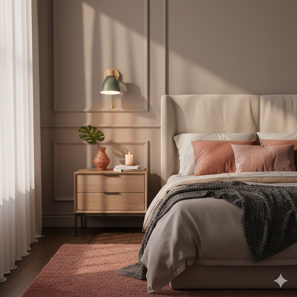 Nelvira – Minimalist Wooden Cone LED Wall Light