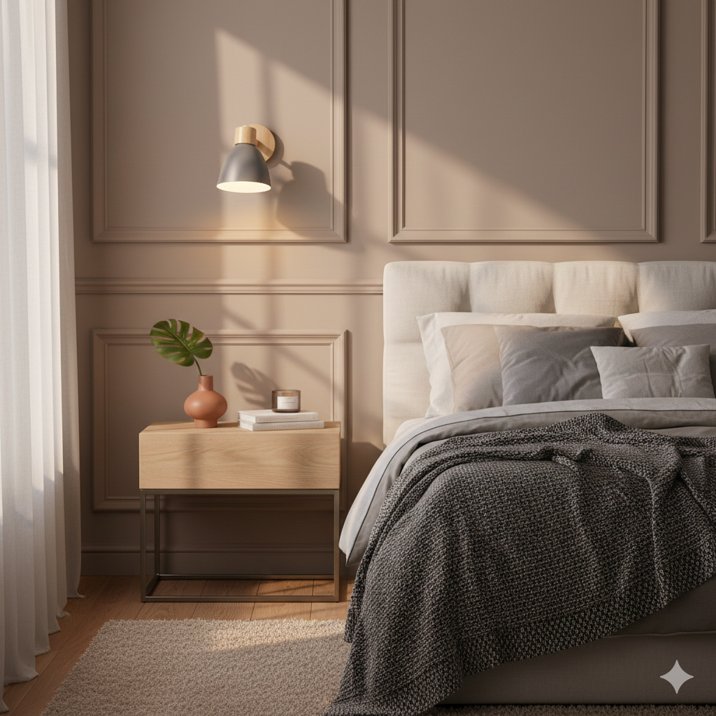 Nelvira – Minimalist Wooden Cone LED Wall Light