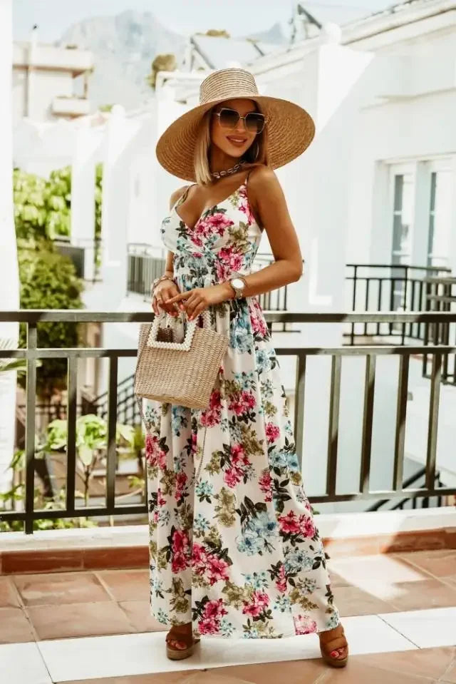 Geneva | Elegante Maxi Jurk met Verfijnde Print
