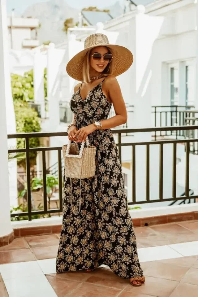 Geneva | Elegante Maxi Jurk met Verfijnde Print