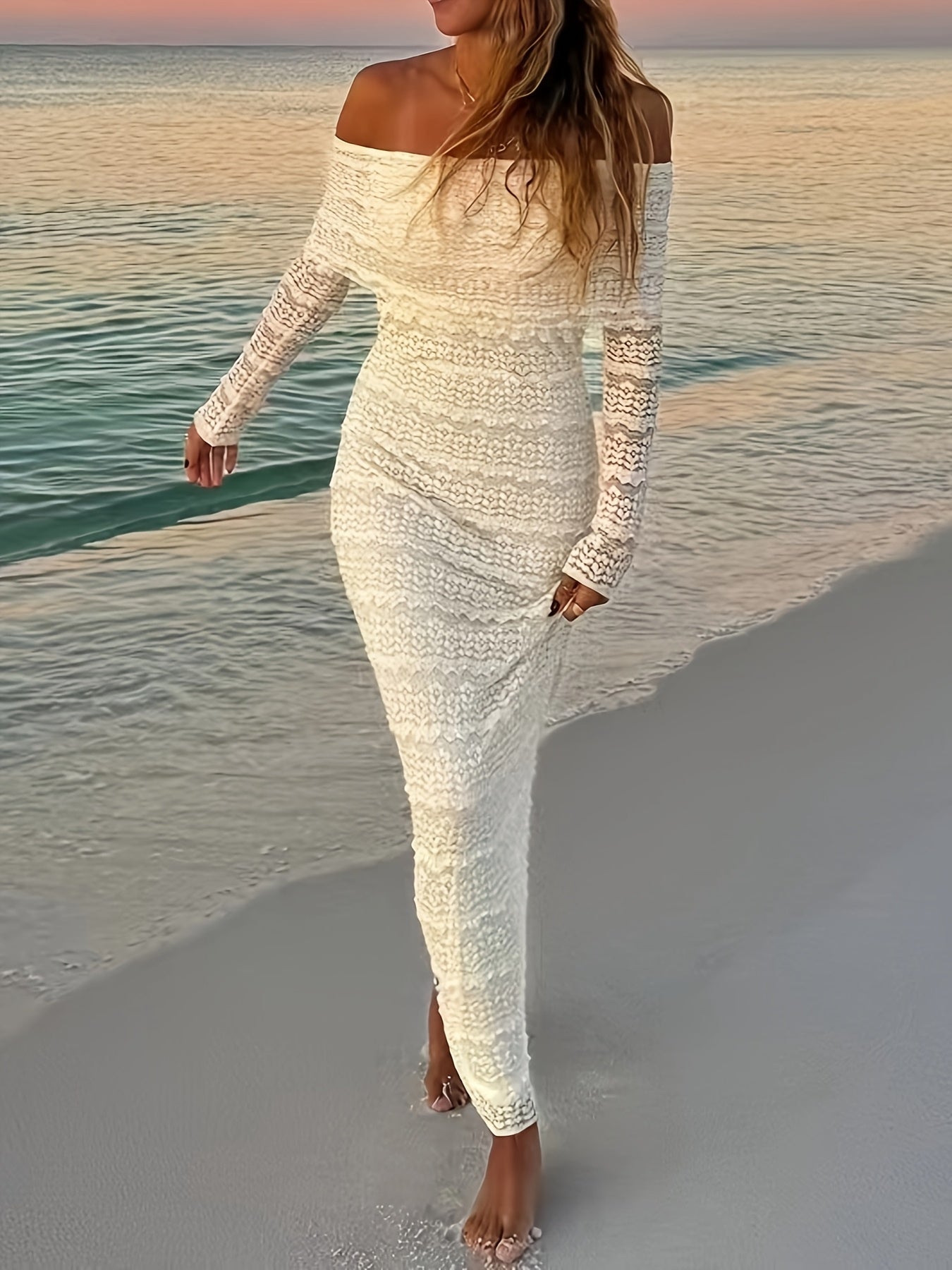 Grace | Elegante Off-Shoulder Kantjurk