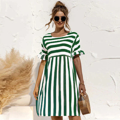Noella - losse gestreepte casual jurk
