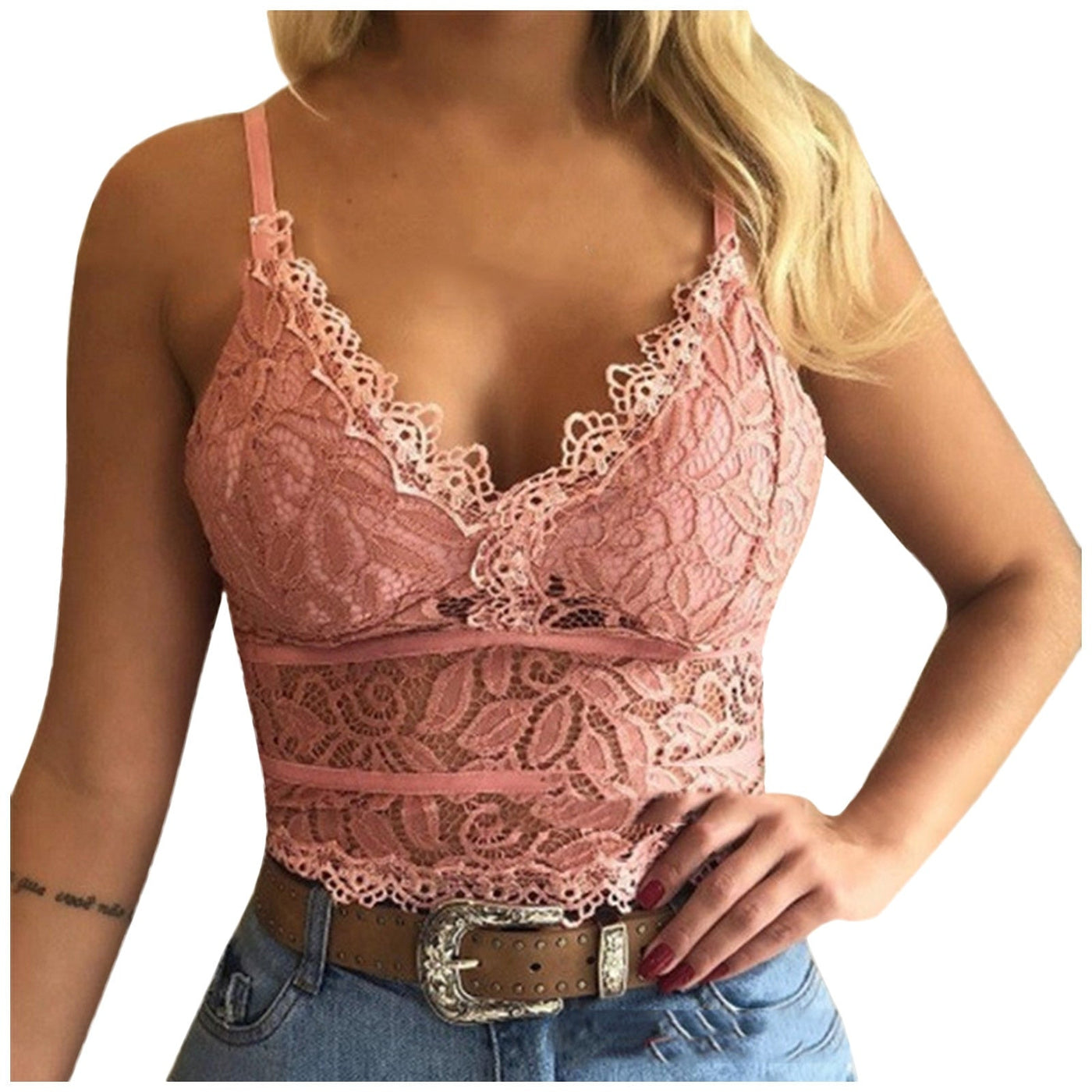Galia - Seductive Lace Bralette Crop Top