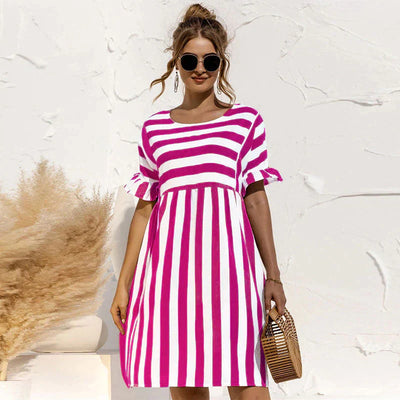 Noella - losse gestreepte casual jurk