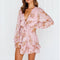 Sylvie - Bedrukte chiffon jurk eenvoudig