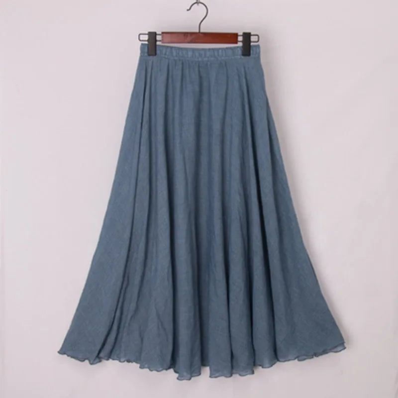 Elianne - Casual Cotton Maxi Skirt