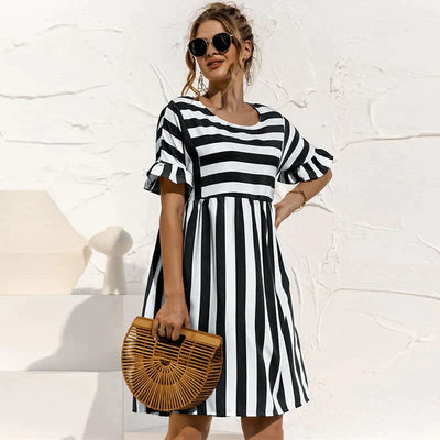 Noella - losse gestreepte casual jurk