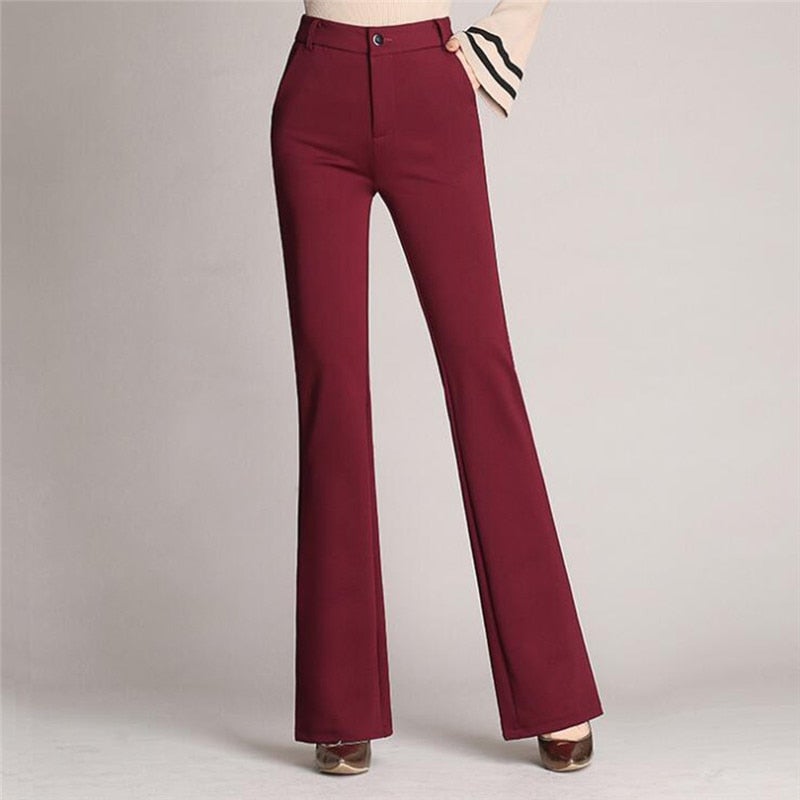 Noor | Uitlopende hoge taille broek